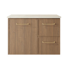 Hamilton 750mm Wall Hung Single Vanity with Solid Surface Countertop